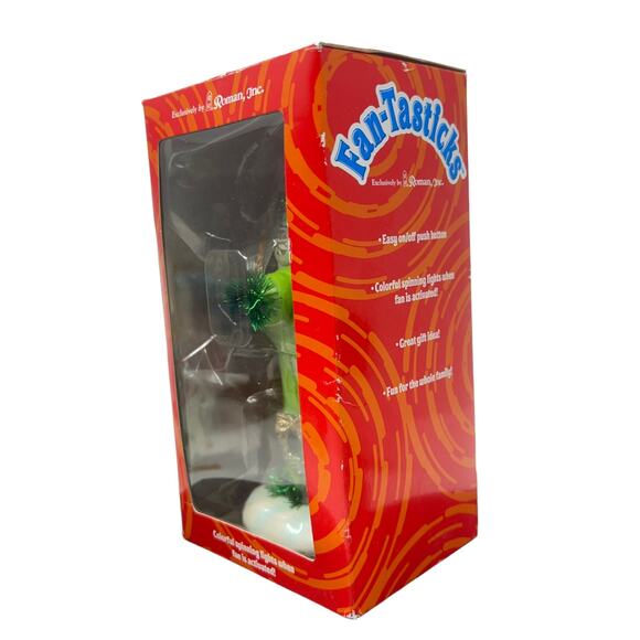 Roman Inc Fan-Tasticks Snowman with Spinning Fan Lights 1990's Christmas Holiday - Picture 11 of 16